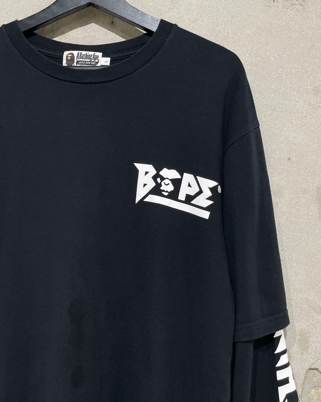 베이프 17F/W 블랙 빅 사루 레이어드 롱 슬리브 상품이미지3