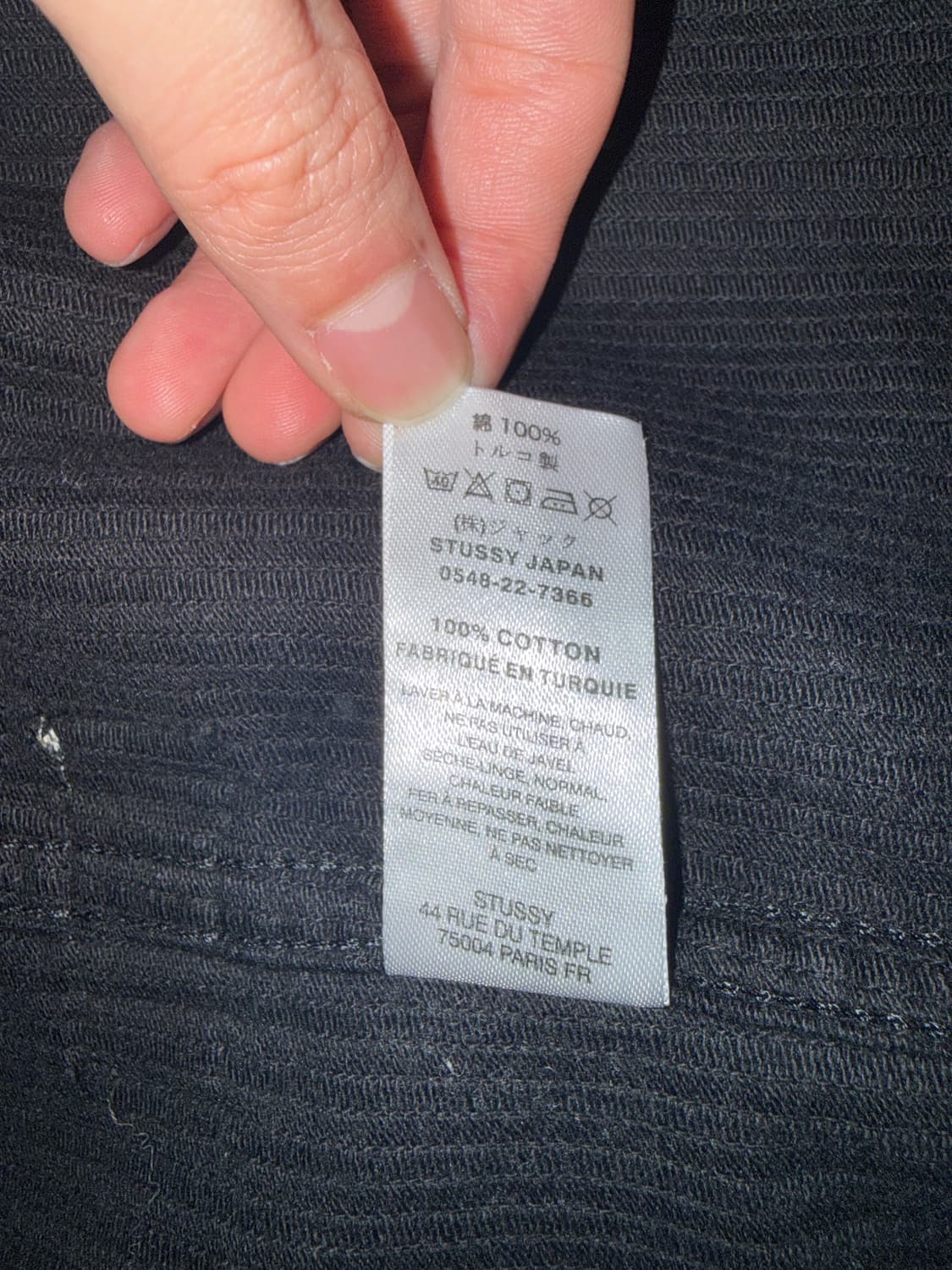 [XL] 스투시 코듀로이 집업셔츠 블랙 상품이미지4