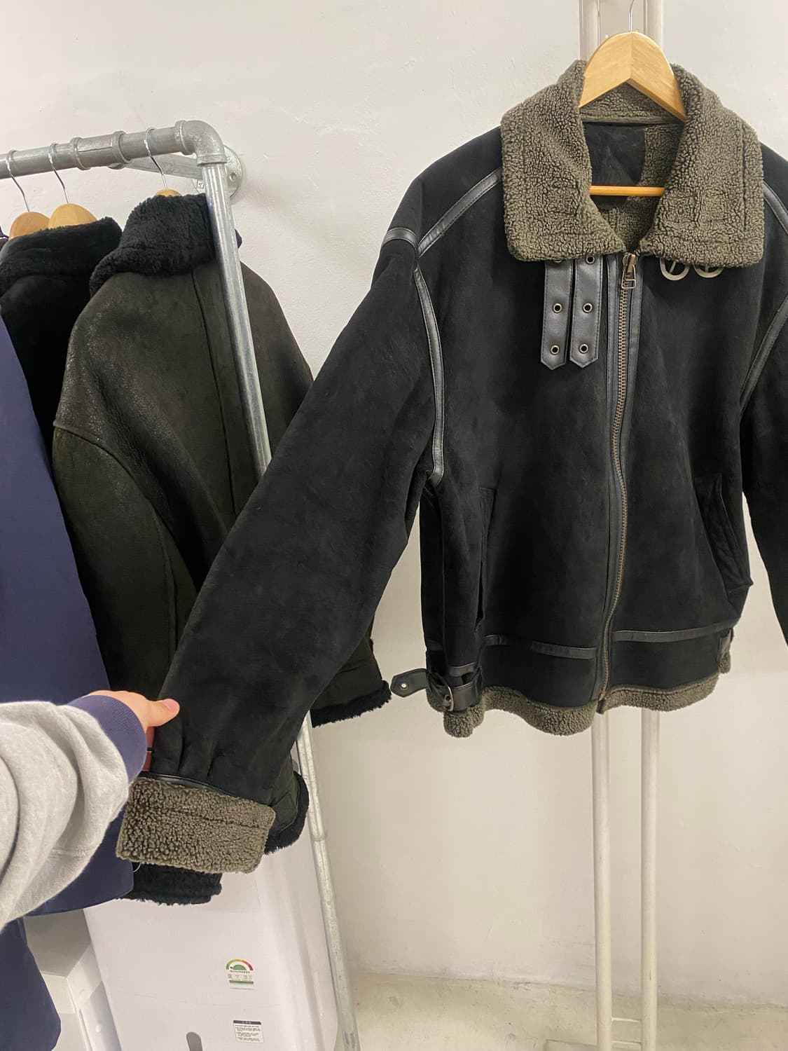 VTG suede shearling B-3 jacket 스웨이드 무스탕 상품이미지6