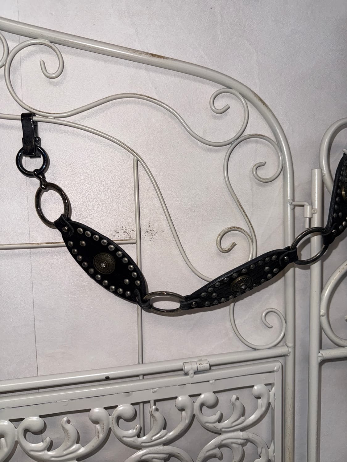 Black bold western stud chain belt 상품이미지2