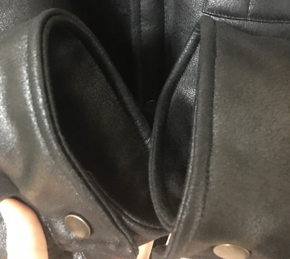 자라 더블 페이스드 오버셔츠 블랙 판매합니다 상품이미지5