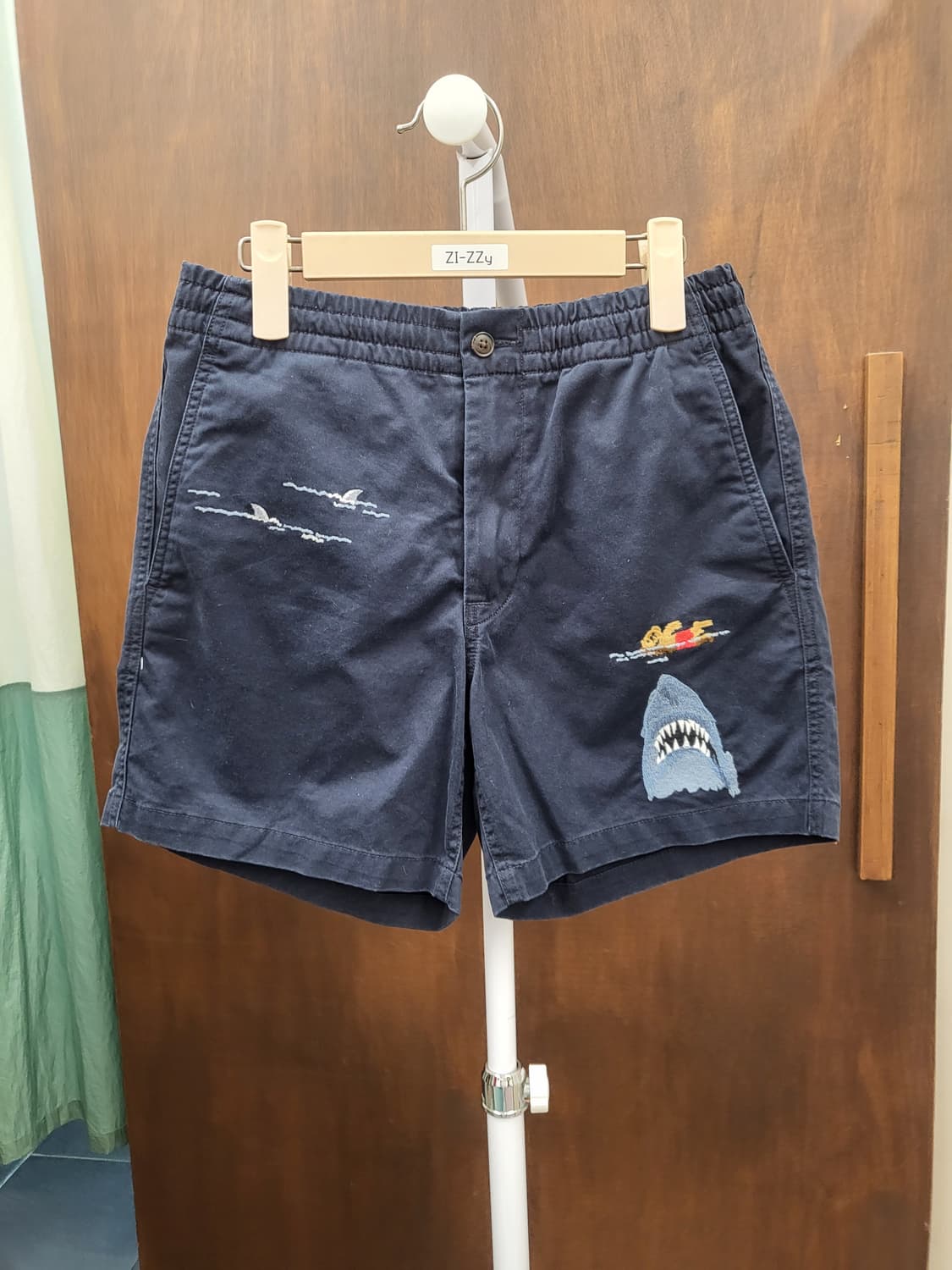 폴로 랄프로렌 네이비 샤크 자수 쇼츠 상품이미지1