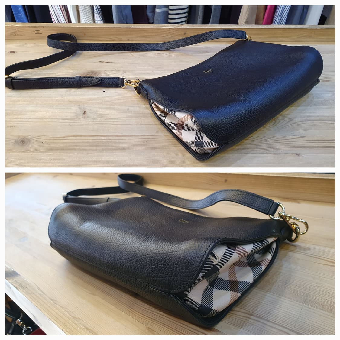 닥스 체크트리밍 크로스백 상품이미지1