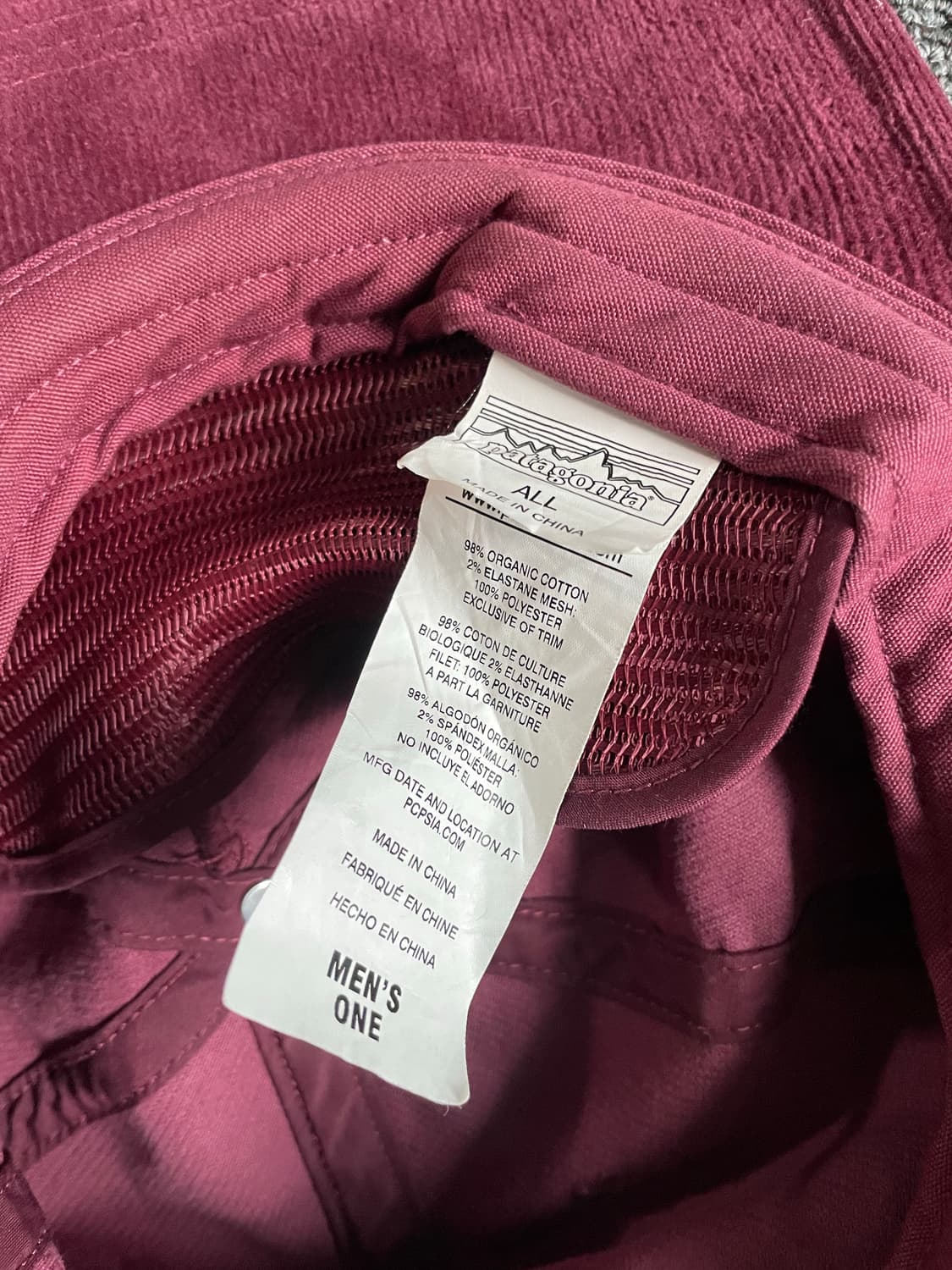 파타고니아 코듀로이 볼캡 트러커캡 버건디 상품이미지7