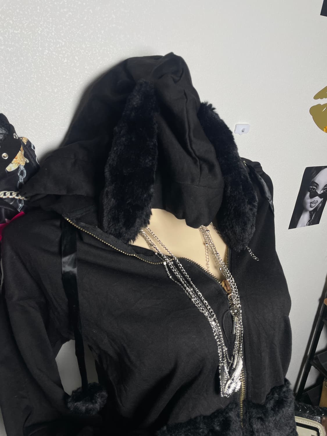 시크릿허니 우사미미 후드집업 리본 털  상품이미지2