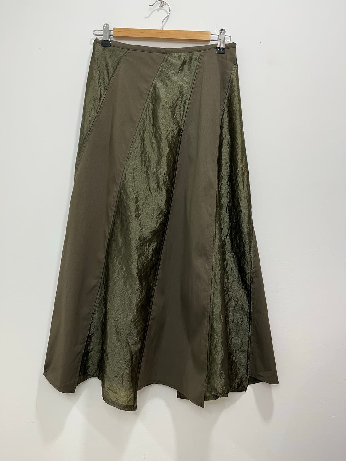 일본 빈티지 패치워크 언발 레이어드 롱 스커트 상품이미지6