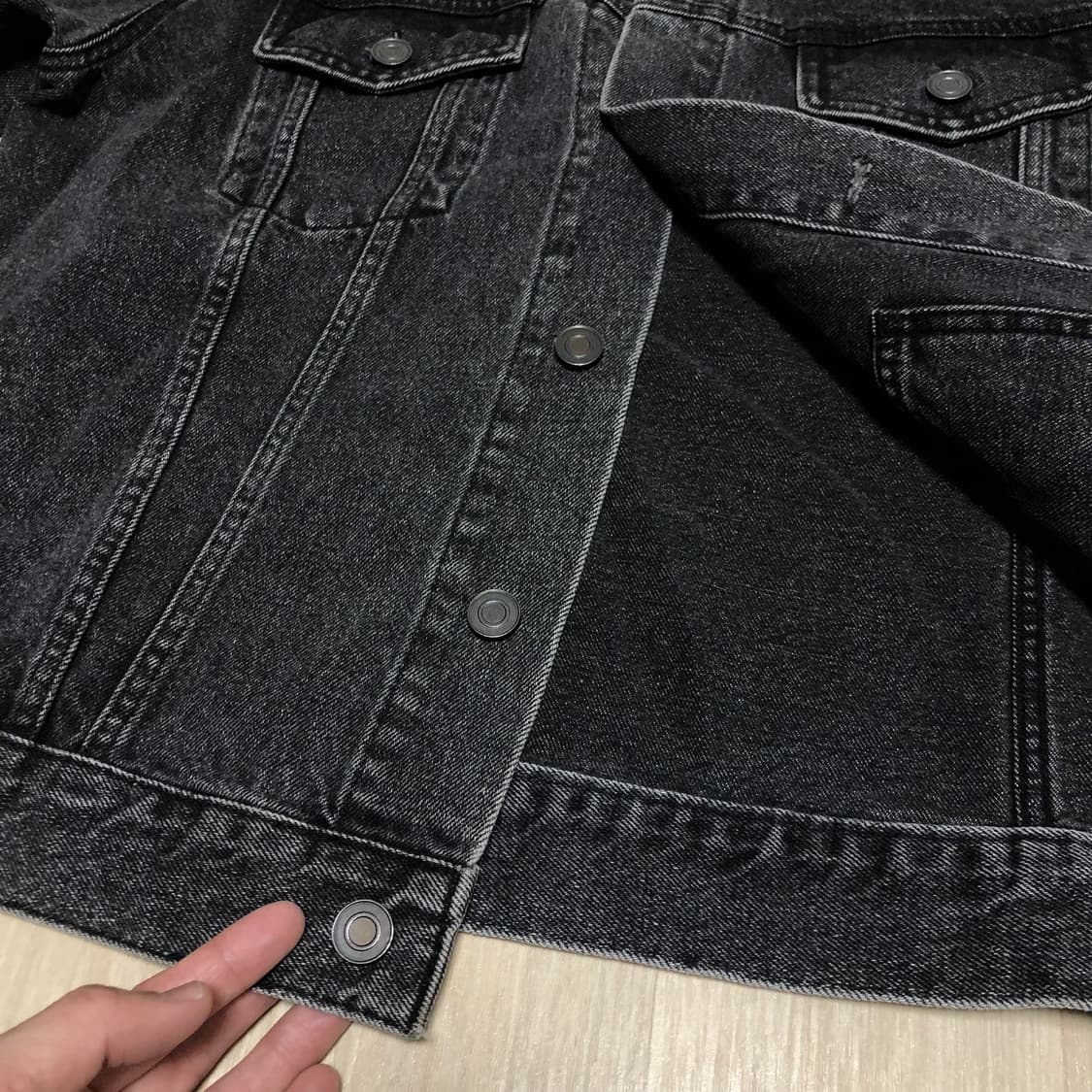 (L) 브랜디드 BRANDED 2001 슬로우 워커 데님 블랙 흑청자켓 상품이미지5