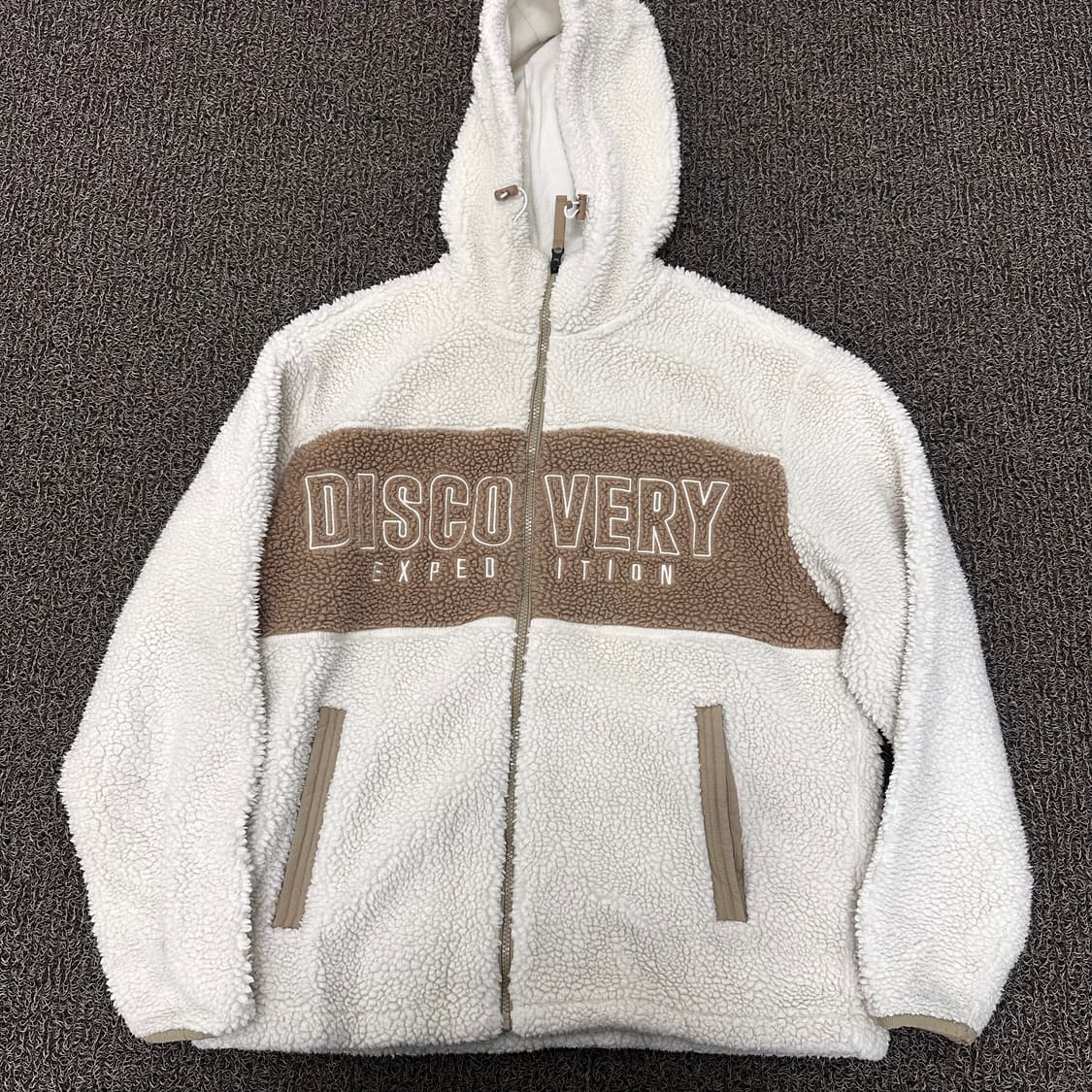 디스커버리 뽀글이 털 후리스 후드 자켓 100(L) 상품이미지1