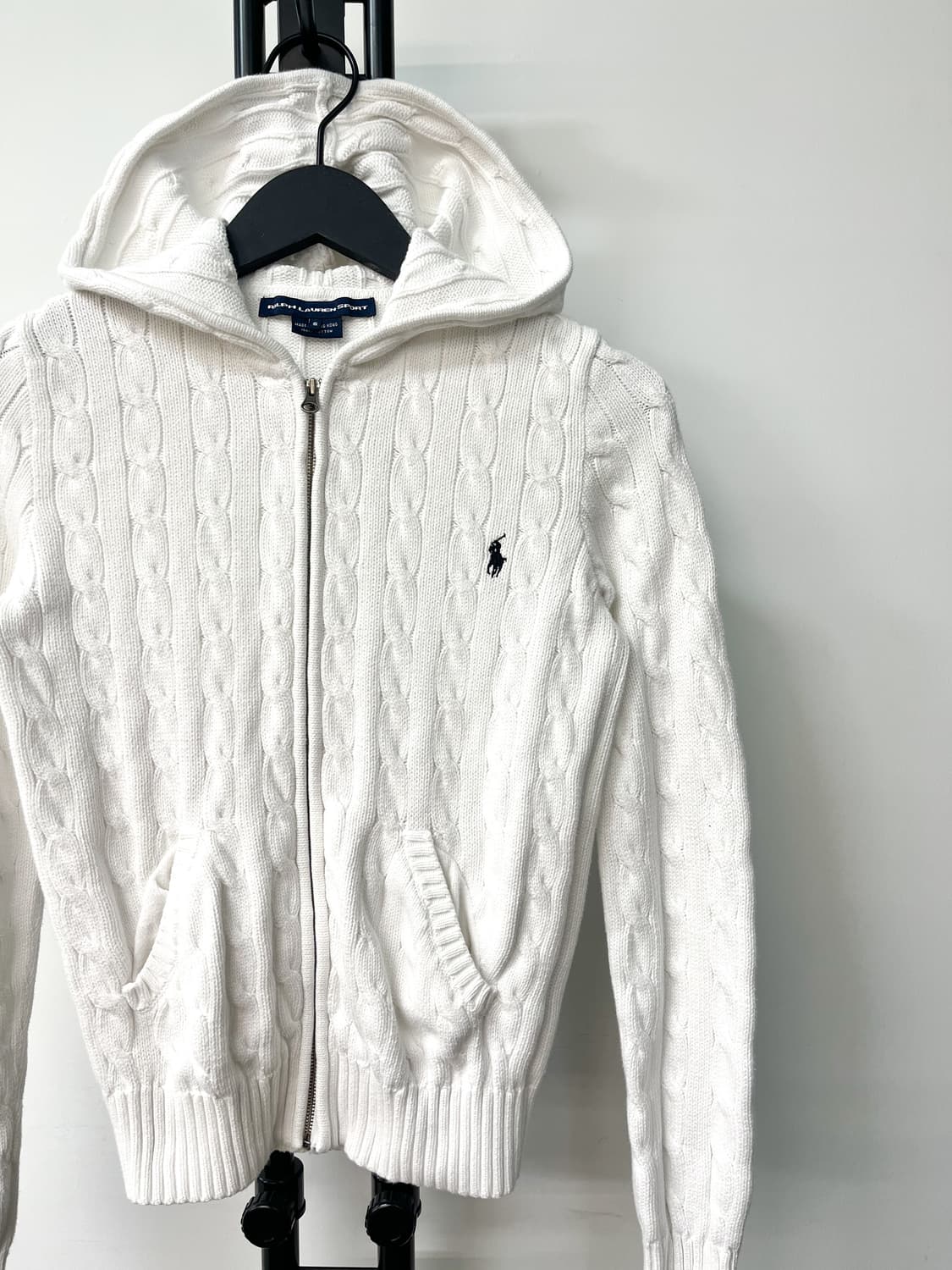 폴로 랄프 로렌 베이직 포니 케이블 후드집업 상품이미지3