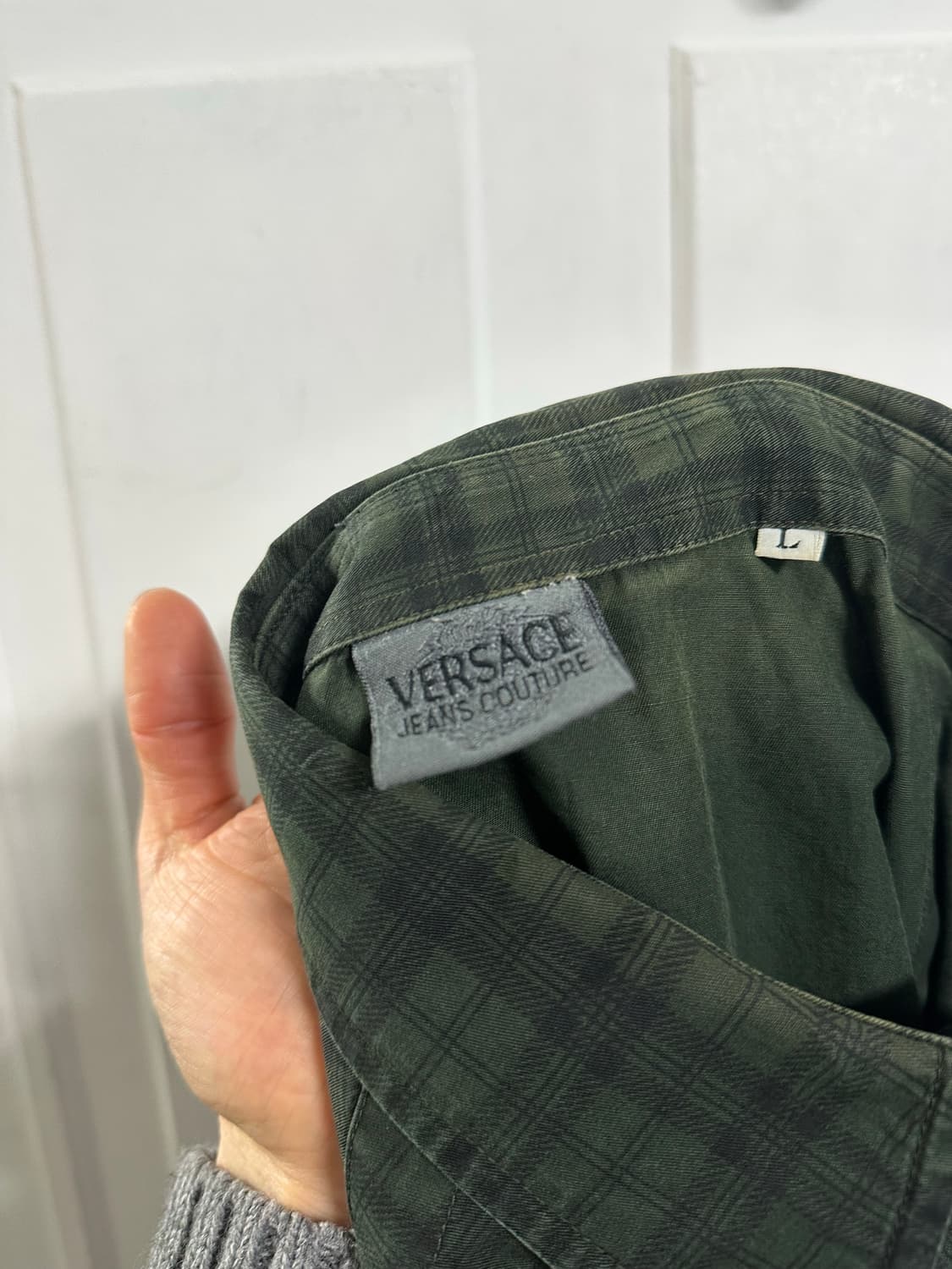 베르사체 체크 셔츠 상품이미지3