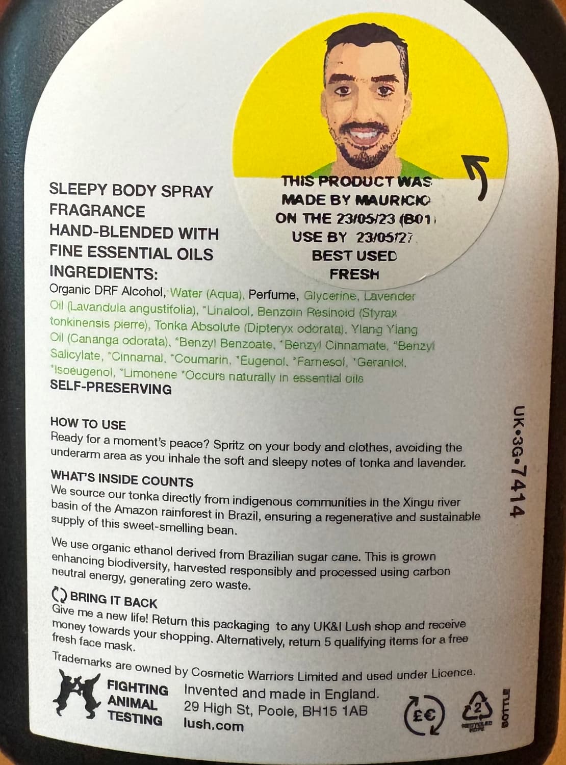 러쉬 트와일라잇 바디스프레이 슬리피 보디 스프레이 향수 200ml 상품이미지2