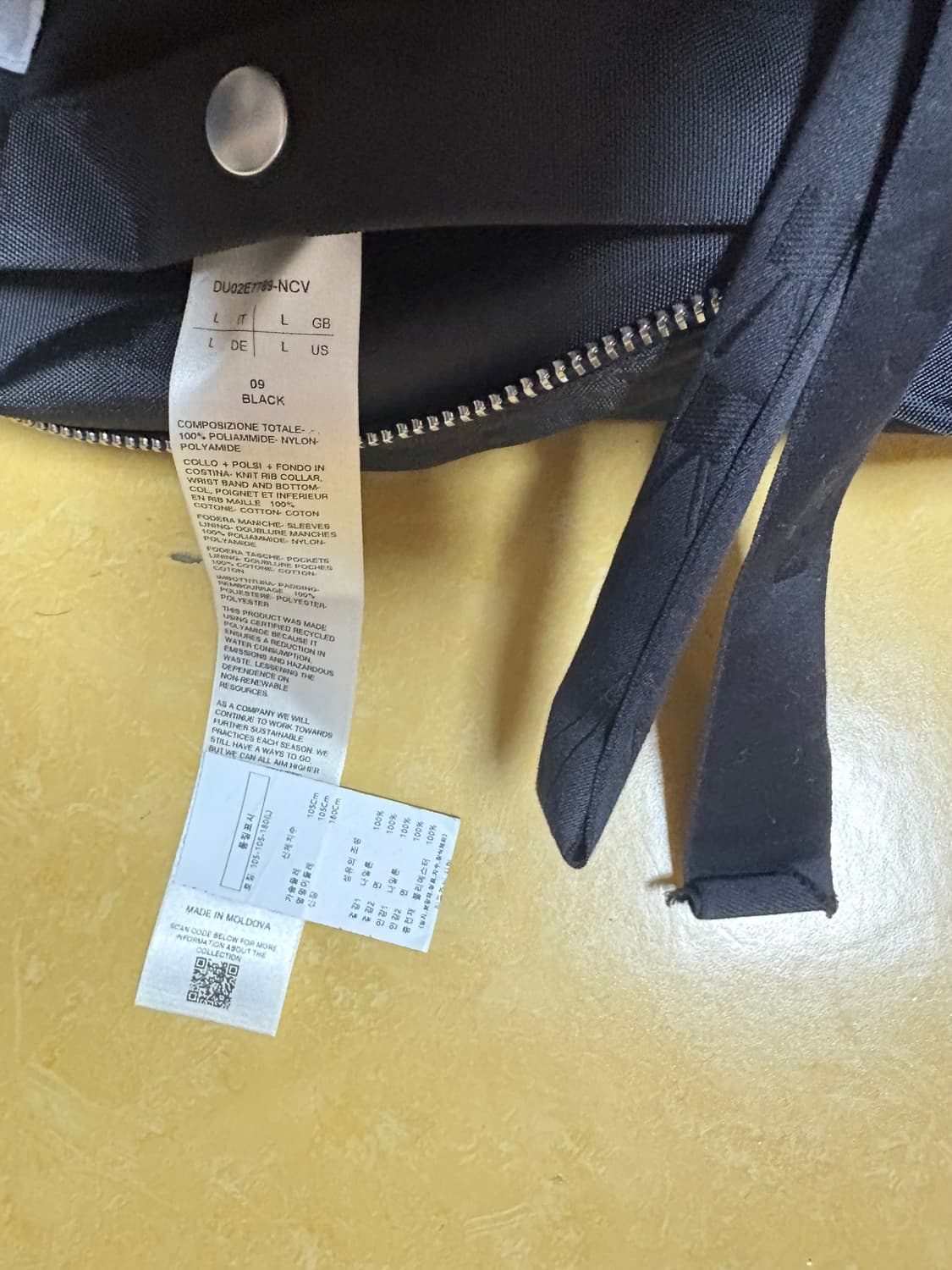 릭오웬스 다크쉐도우 컨버터블 점보 피터 플라이트 자켓 L 상품이미지5