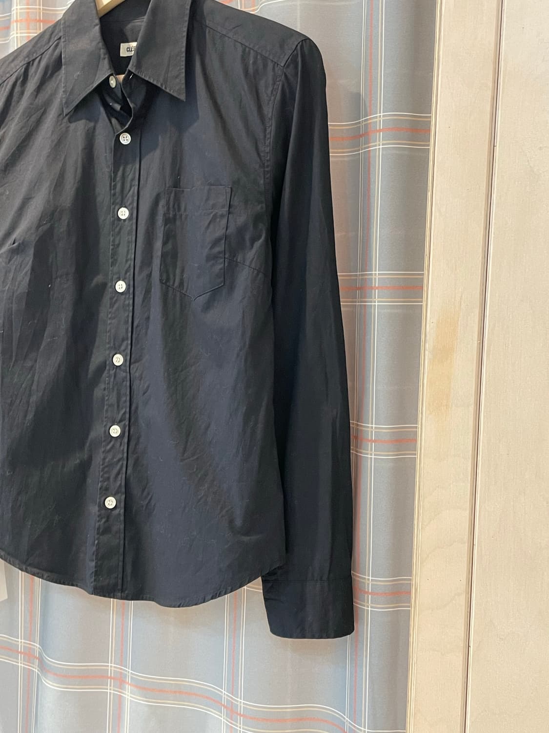 일본빈티지 시크블랙셔츠 상품이미지4