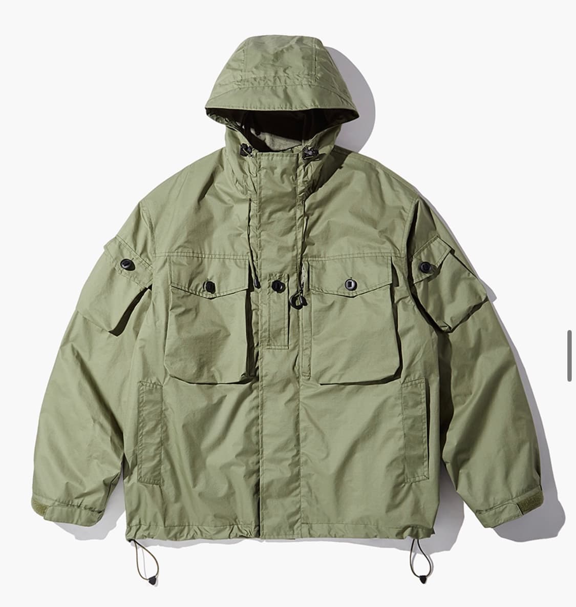 아웃스탠딩 립스탑 3레이어 컴뱃 포켓파카(블랙/올리브) 상품이미지1