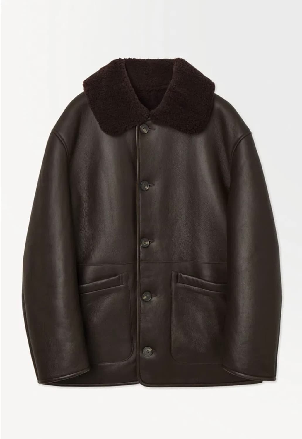 코스 리버서블 시어링 에비에이터 재킷 무스탕 상품이미지1