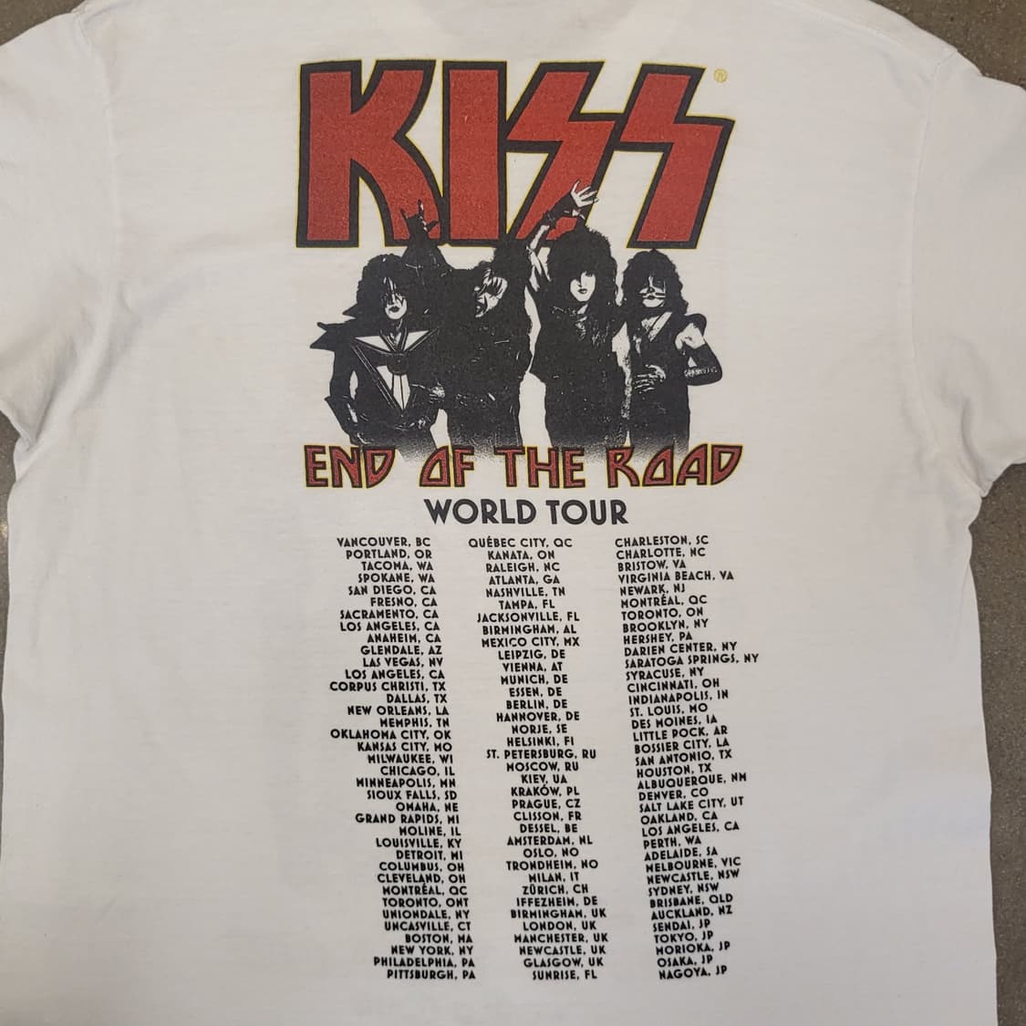 KISS 엔드 오브 더 로드 월드 투어 반팔 티셔츠 상품이미지5
