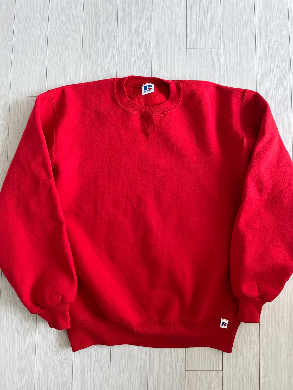 90s 러셀 맨투맨 스웻셔츠 레드 M 상품이미지1