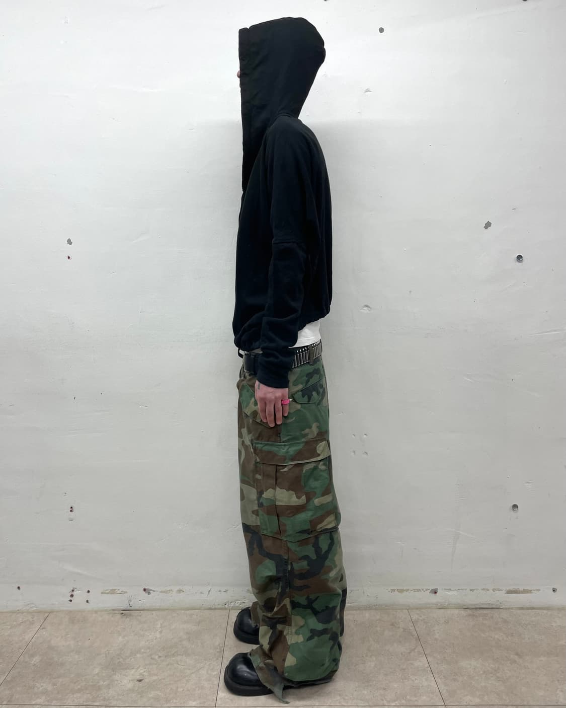 String Big Hoodie Black Hoodie Zip-Up 상품이미지5