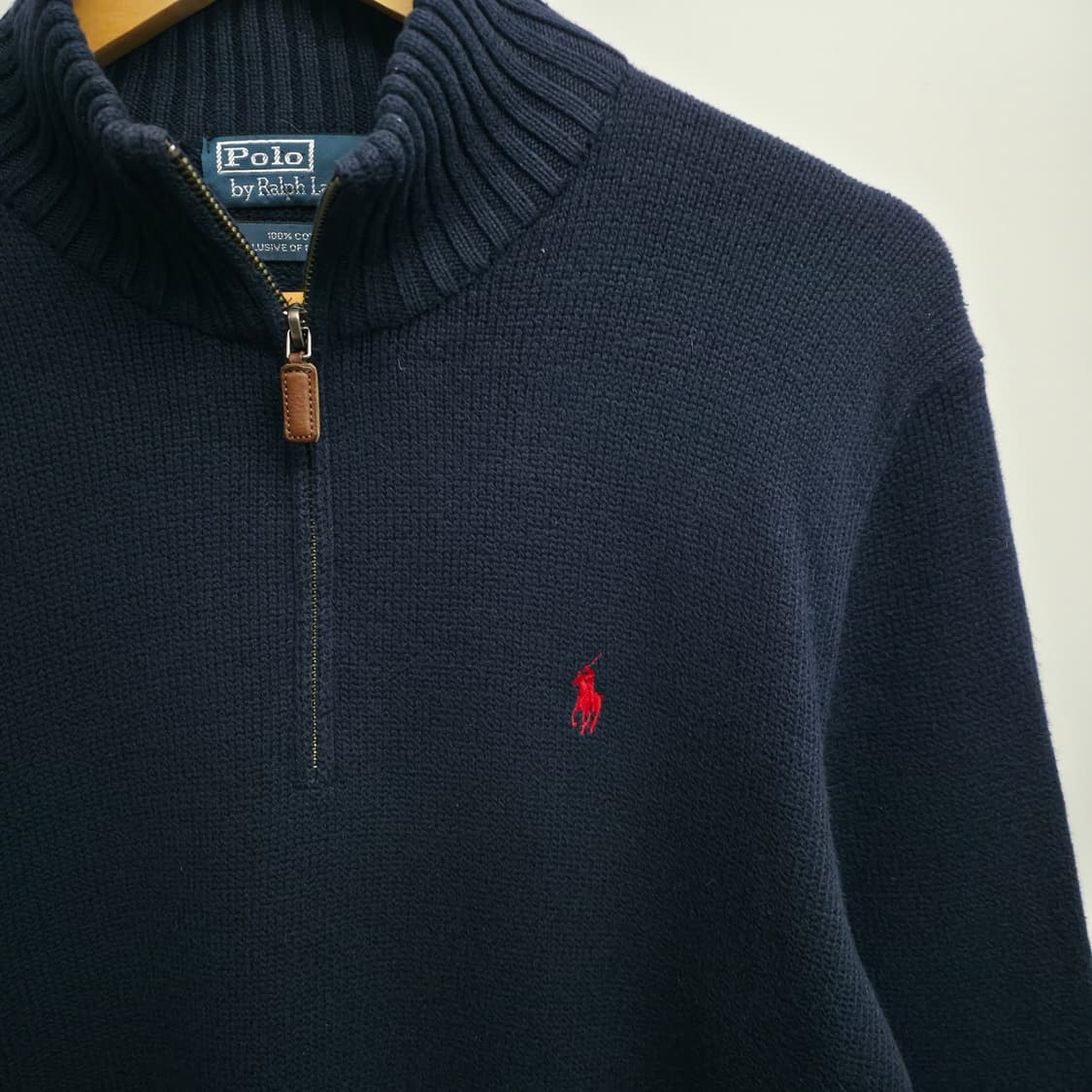 [M] 폴로 랄프로렌 네이비 쿼터집업 니트 상품이미지4