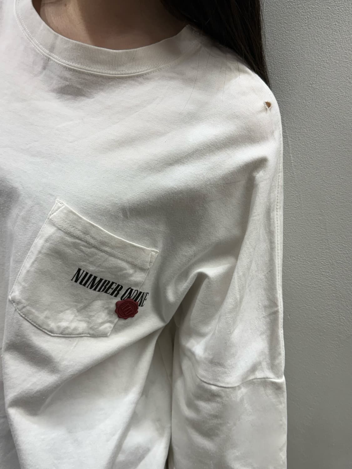 넘버나인 레이어드 로고 롱 슬리브 상품이미지5