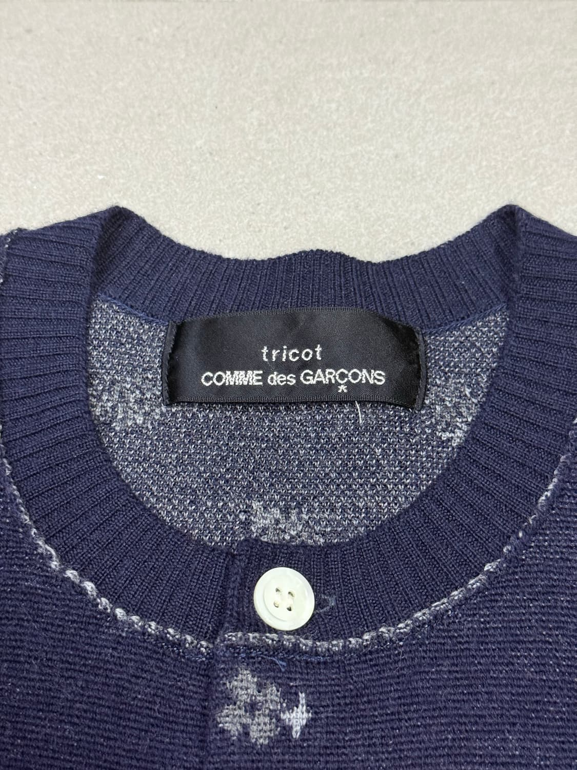 2018 꼼데가르송 두가지의 꽃 패턴 울 가디건 자켓 상품이미지4