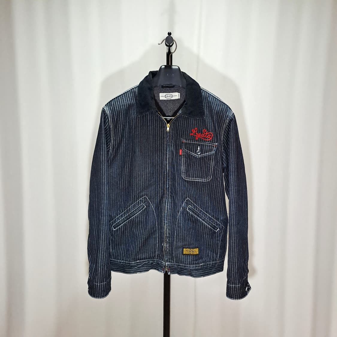 (택포) 리타 코듀로이 카라 히코리 데님 워크자켓 XL B450 상품이미지1