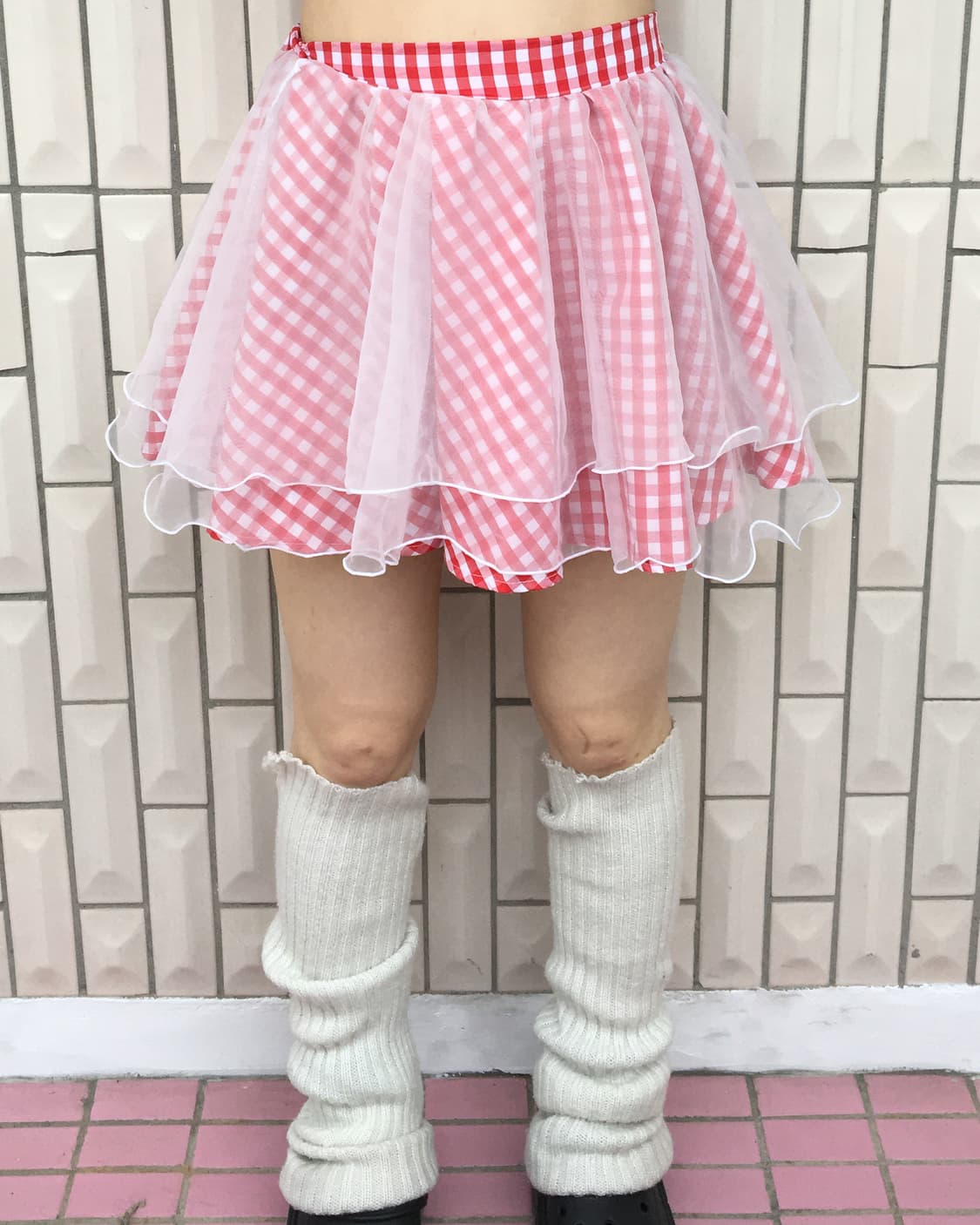 Sha layered check pattern skirt 상품이미지4