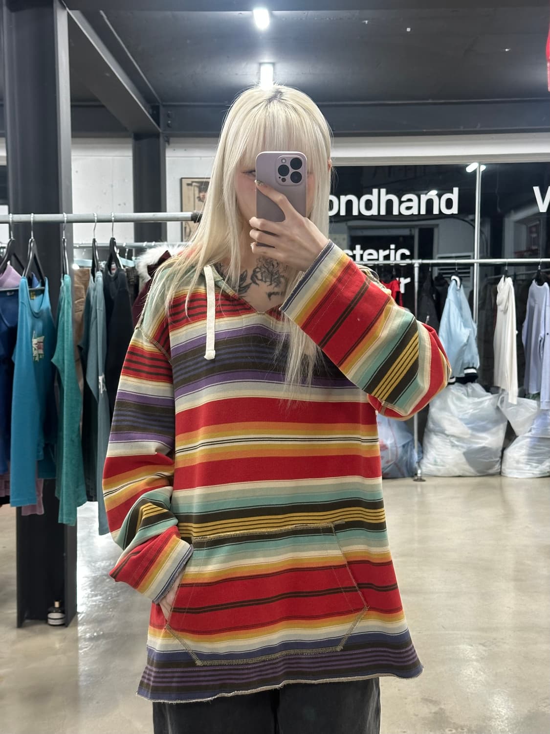 폴로 랄프로렌 에스닉 스트라이프 후드티 상품이미지1