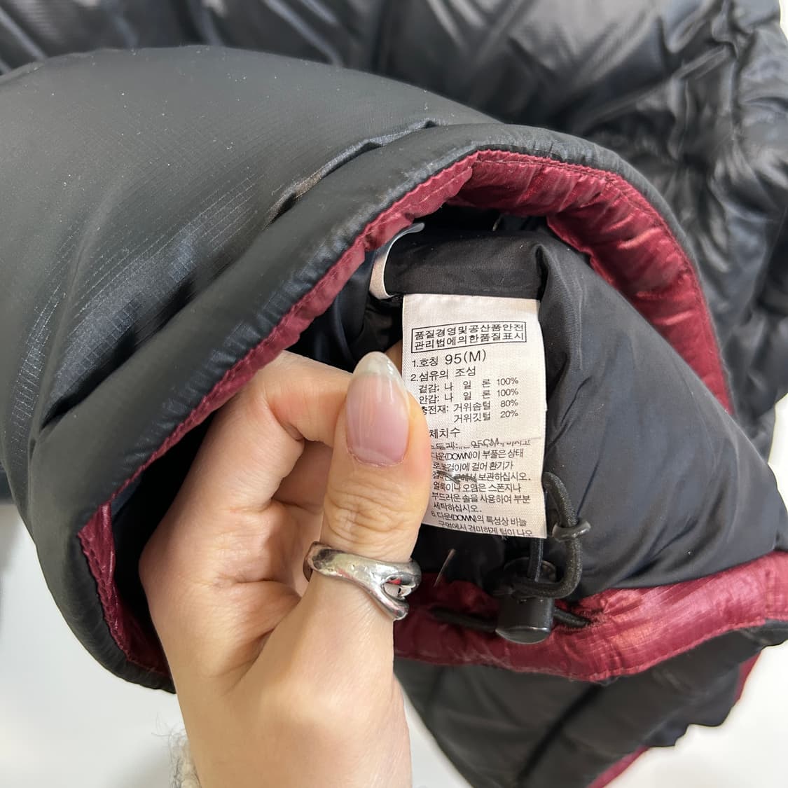 노스페이스 600 남성 구스다운 패딩 블랙 M 상품이미지4