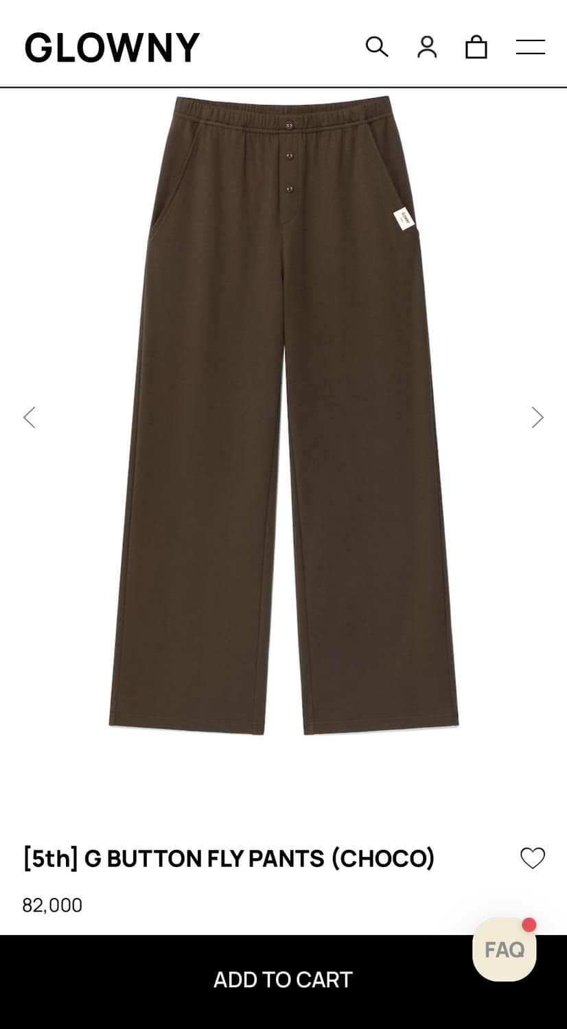 G Button Fly Pants (Choco) M 상품이미지1
