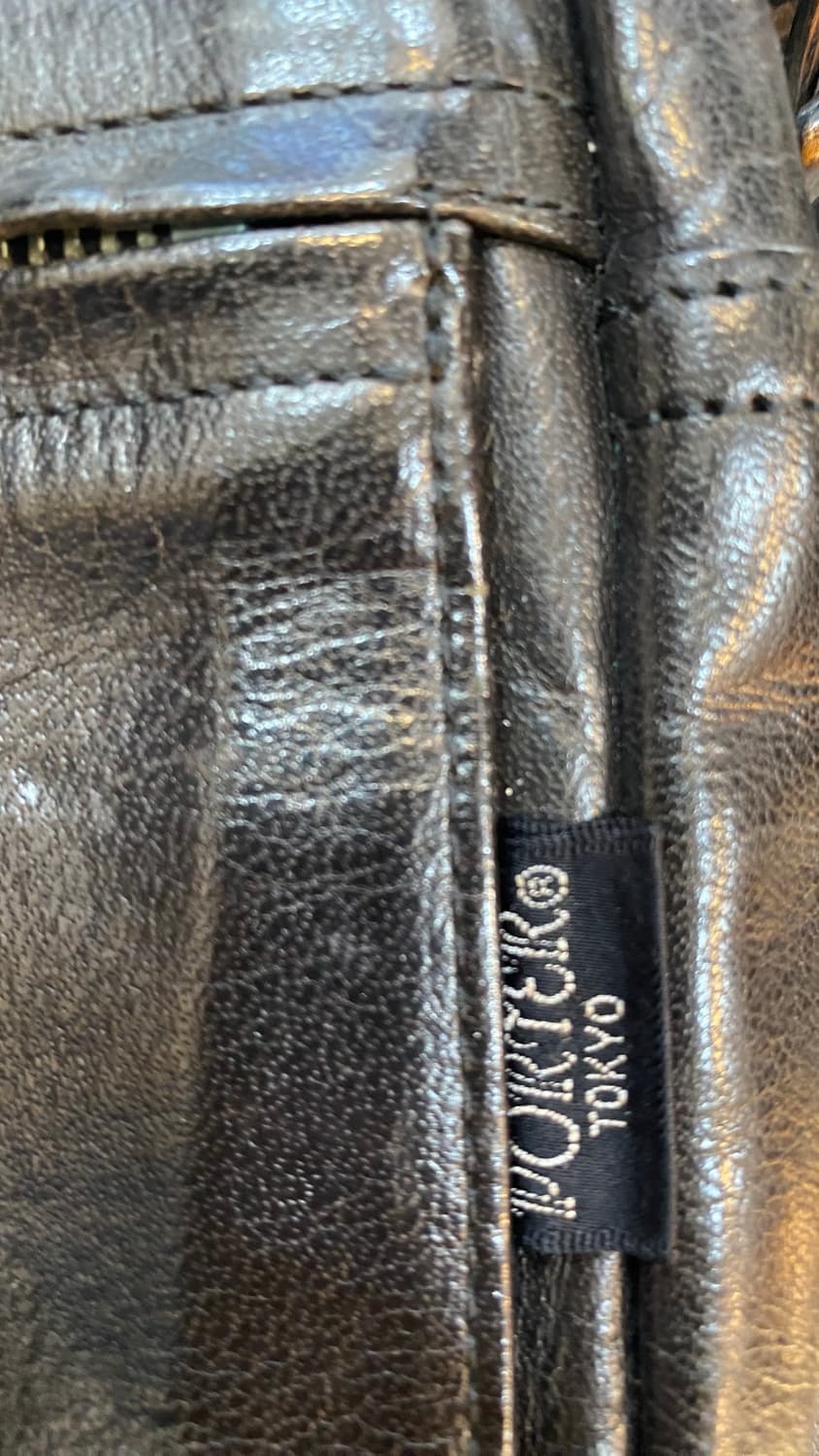 PORTER(포터) SQUARE(스퀘어) 모델의 블랙 가죽 숄더백 상품이미지2