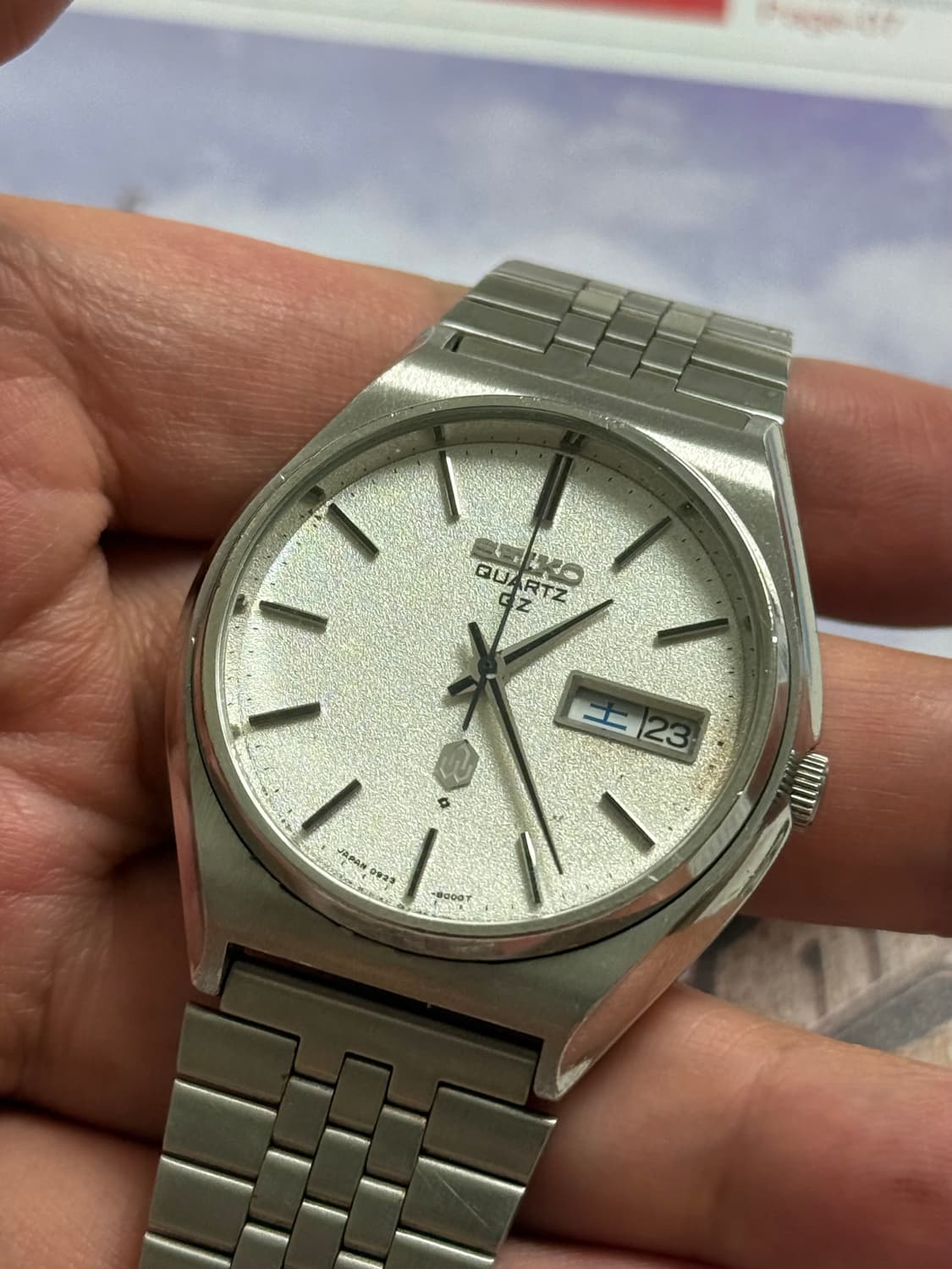 Seiko 세이코 QZ Quartz Day-Date Snow flake  상품이미지3