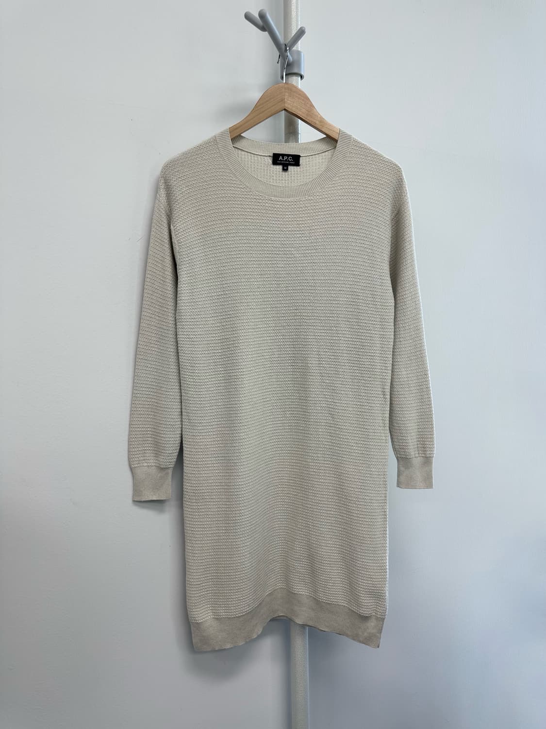 아페쎄 실크울 캐시미어 와플 니트 원피스 상품이미지1