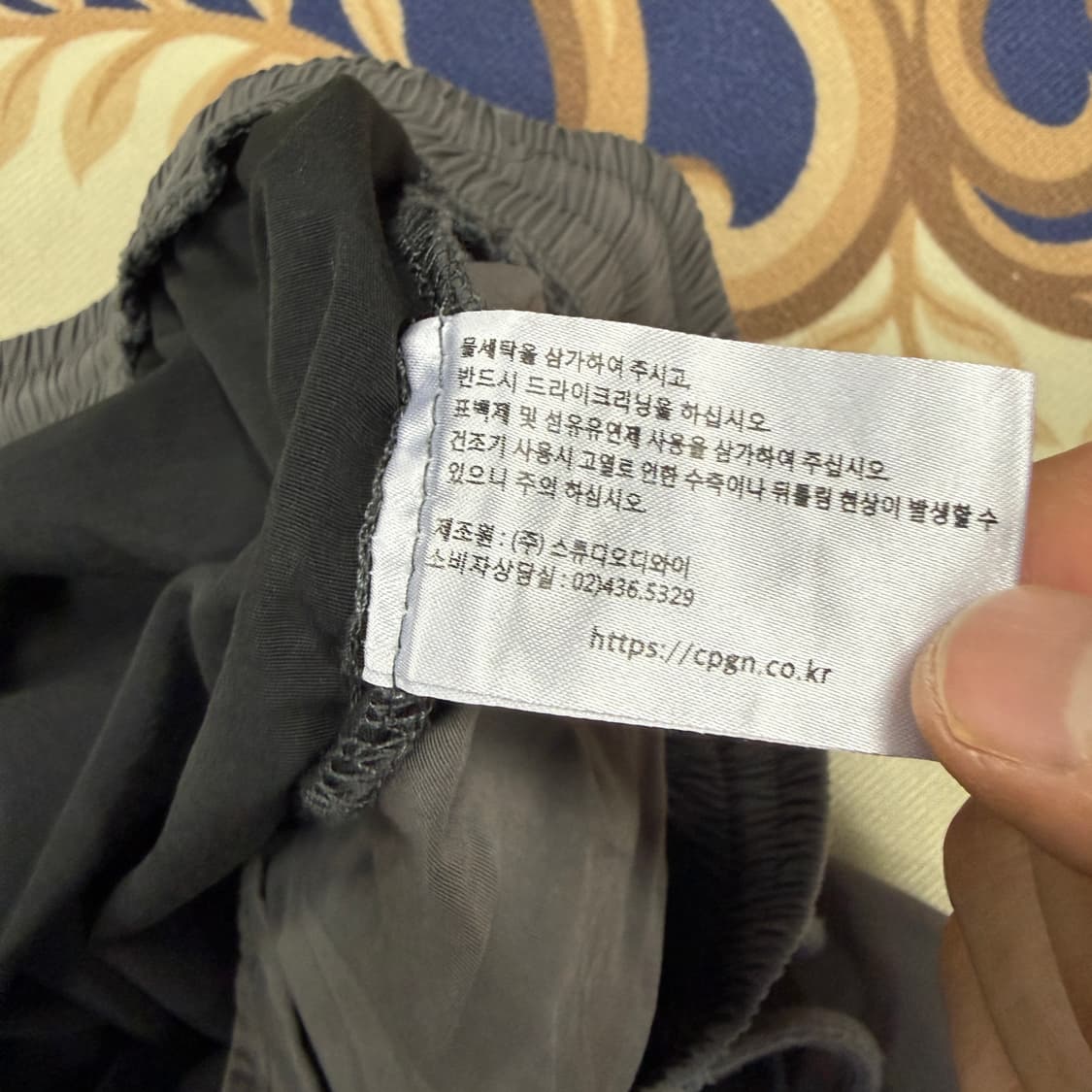 (L)꼼파뇨 CPGN 투톤 스트링 우븐 팬츠(블랙,차콜) 상품이미지4