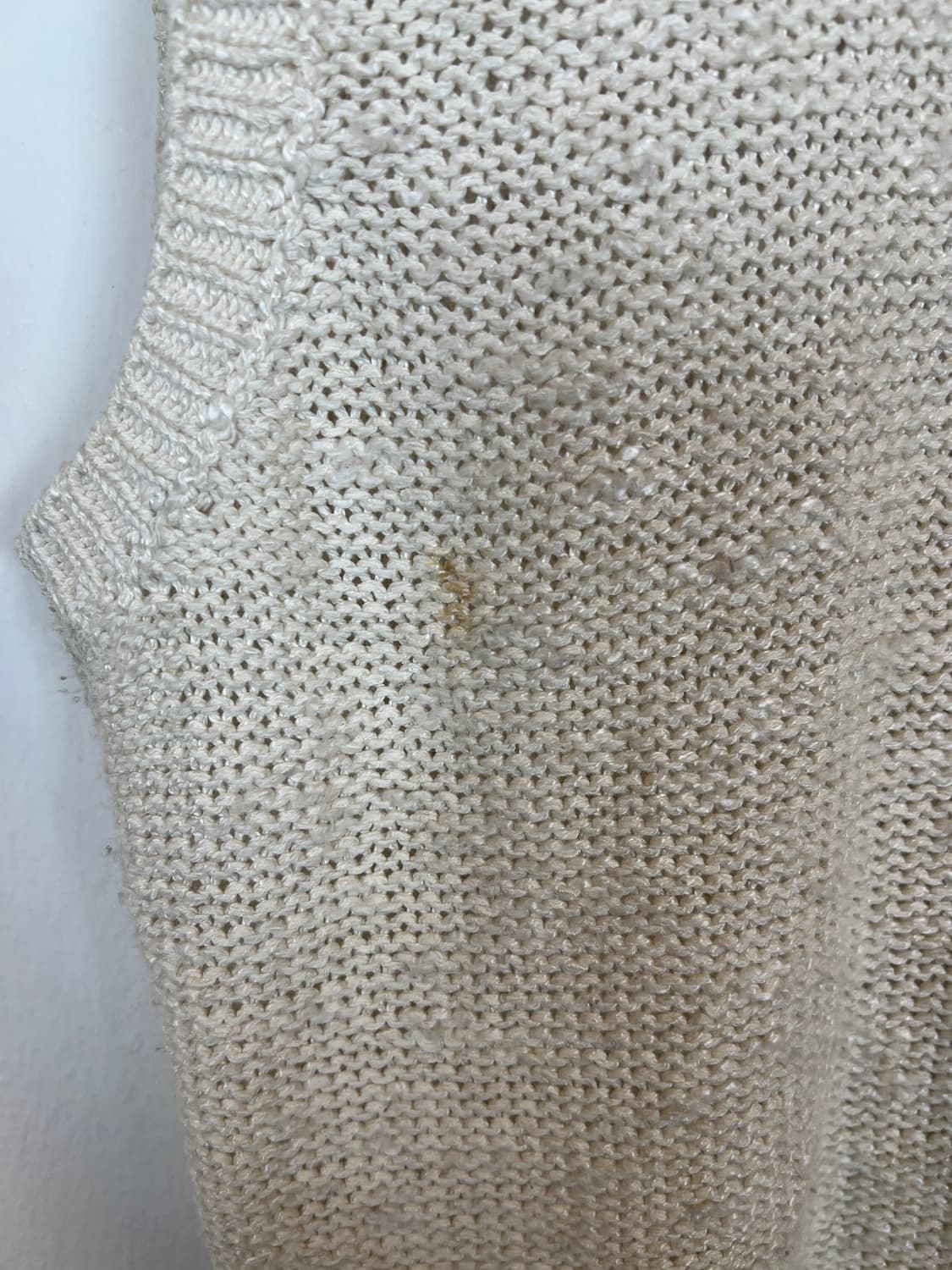 O124 에퓨레 아이보리 니트 조끼 상품이미지5