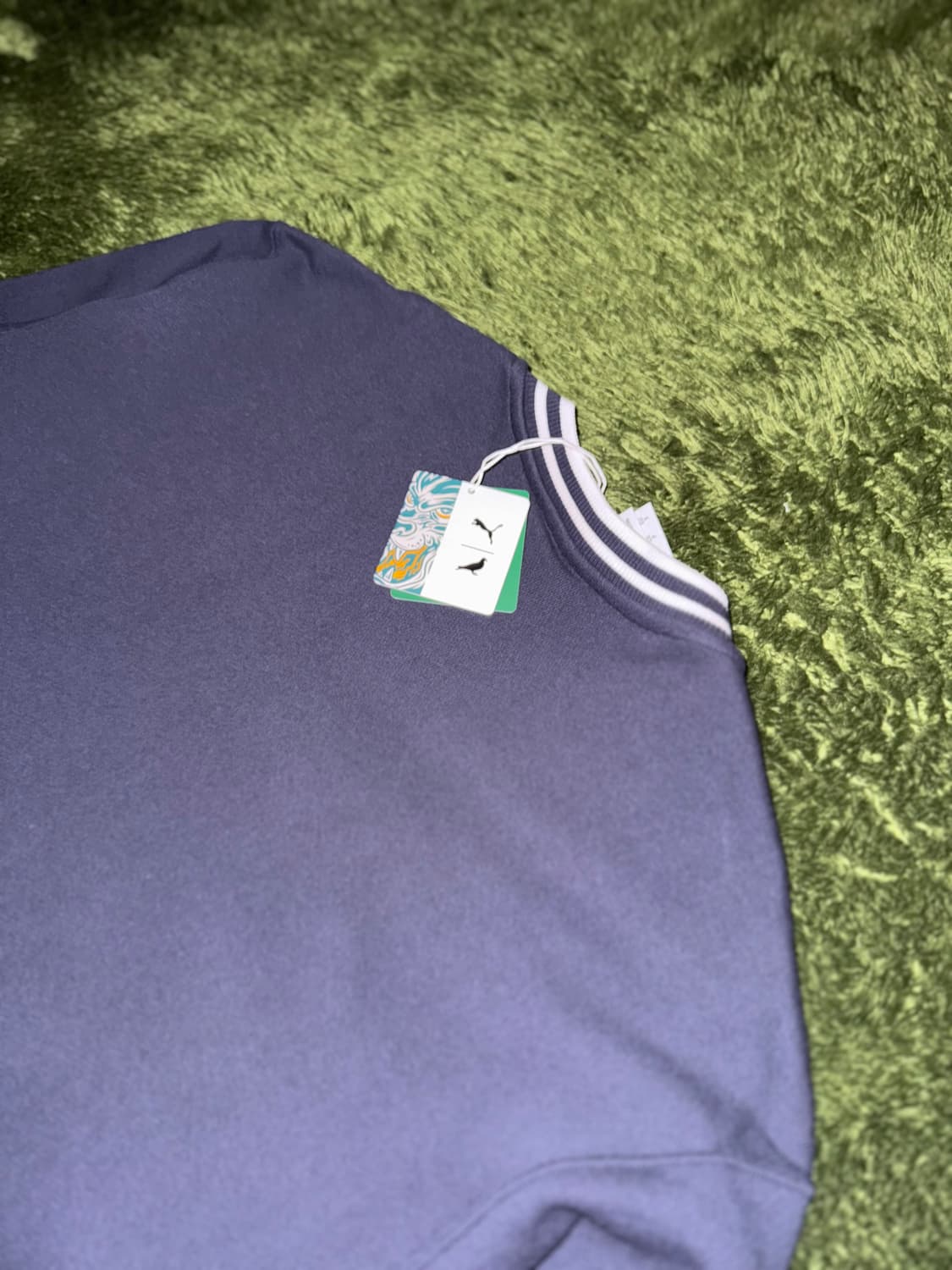 [S] 스테이플 피죤 X 푸마 콜라보 릴렉스 핏 브이넥 스웻셔츠 네이비 상품이미지8