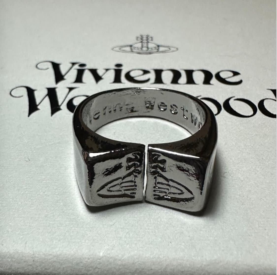비비안웨스트우드 아카이브 orb 각인링 반지 상품이미지2