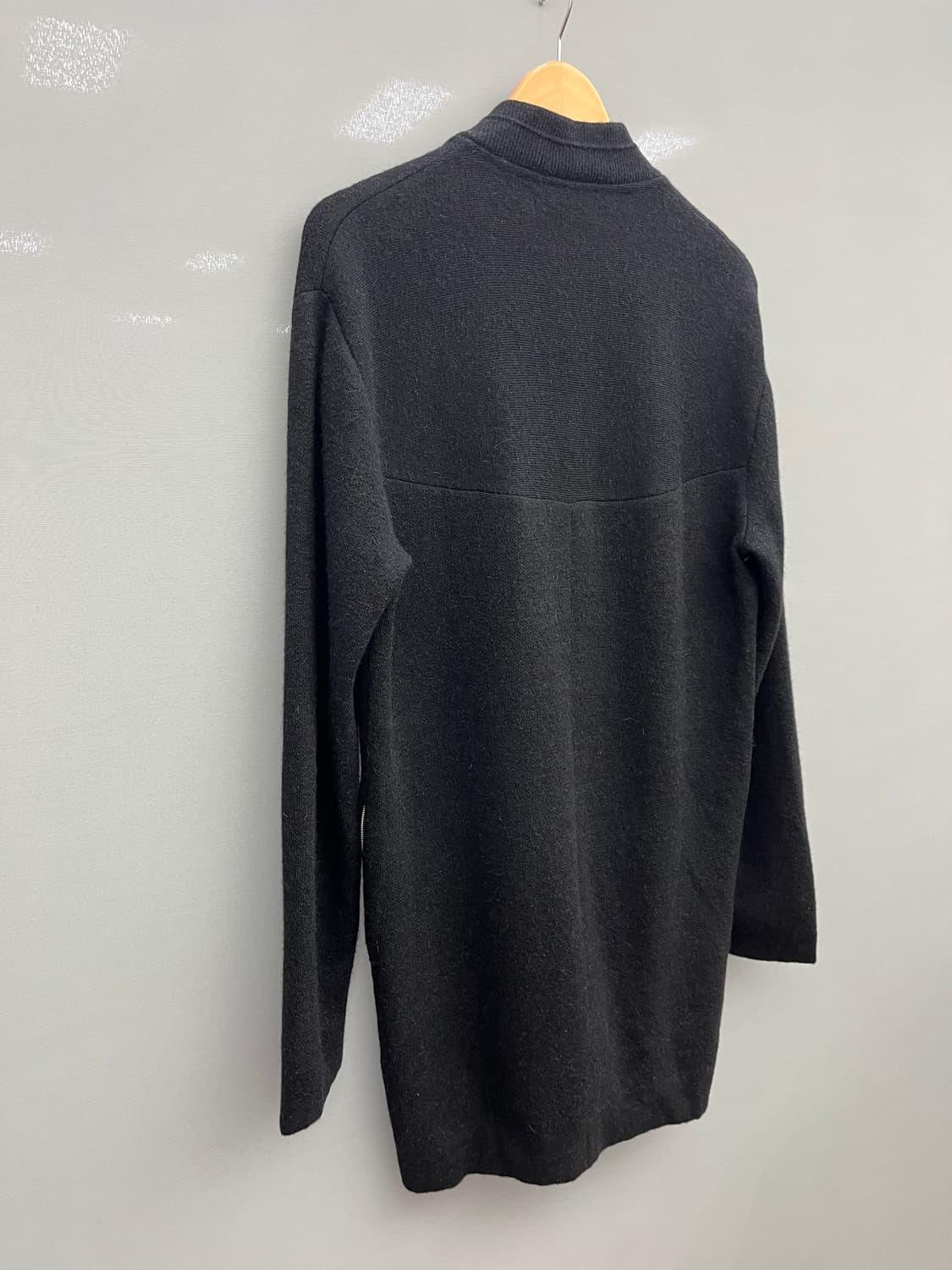 SYSTEM 시스템옴므 울 블랙 집업 가디건 상품이미지6