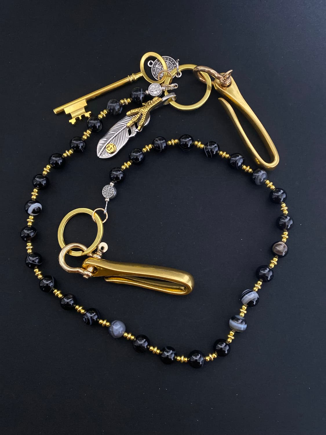 빈티지 골드 & 블랙 키체인 상품이미지4