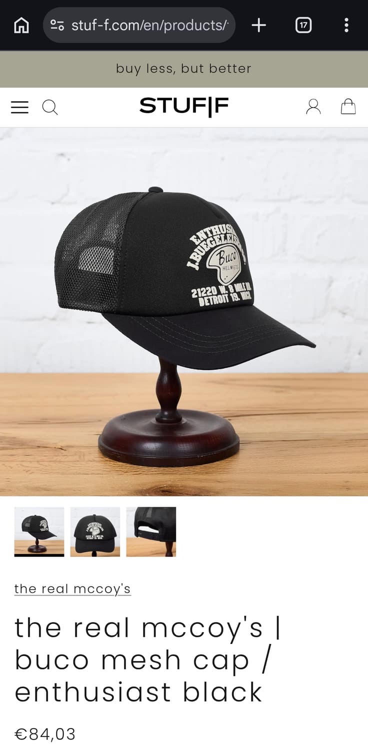 더리얼맥코이 부코 트러커캡 블랙 상품이미지1