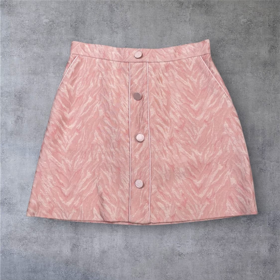 산드로 Sandro 핑크 지브라 자카드 미니스커트 2 상품이미지1