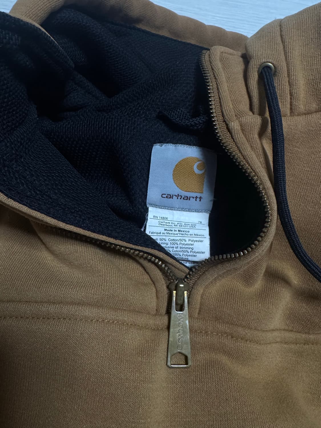 칼하트 빈티지 하프집업 후디 상품이미지3
