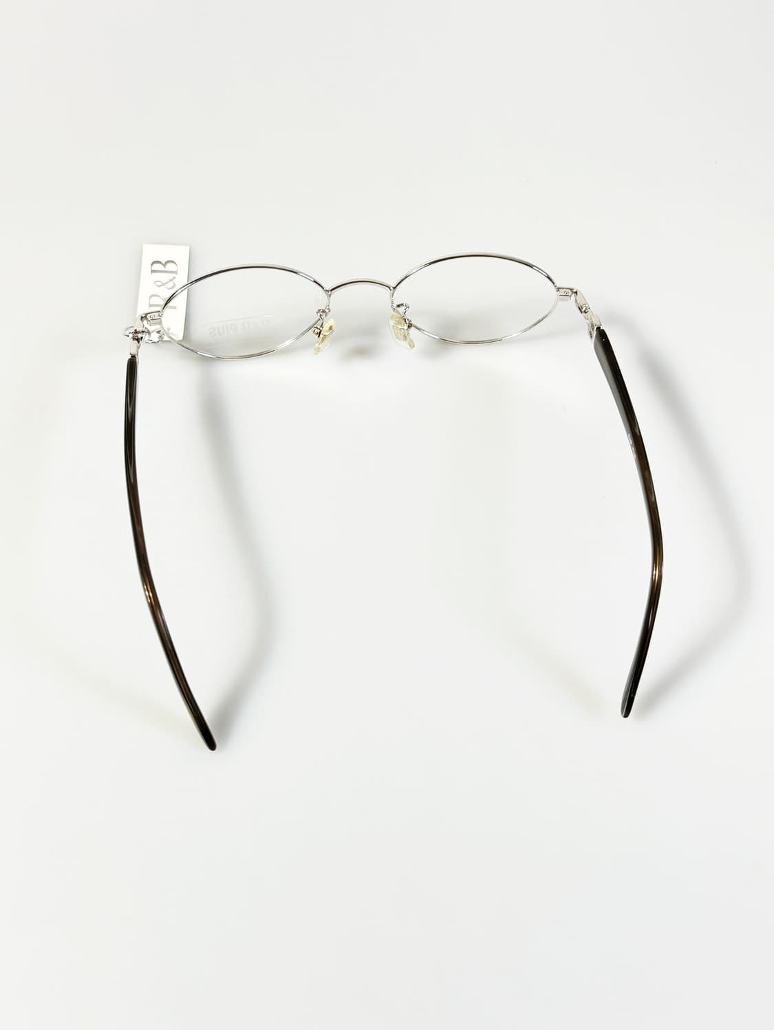 R&B EYEWEAR 실버 메탈 슬림 오벌 프레임 빈티지 안경 상품이미지5