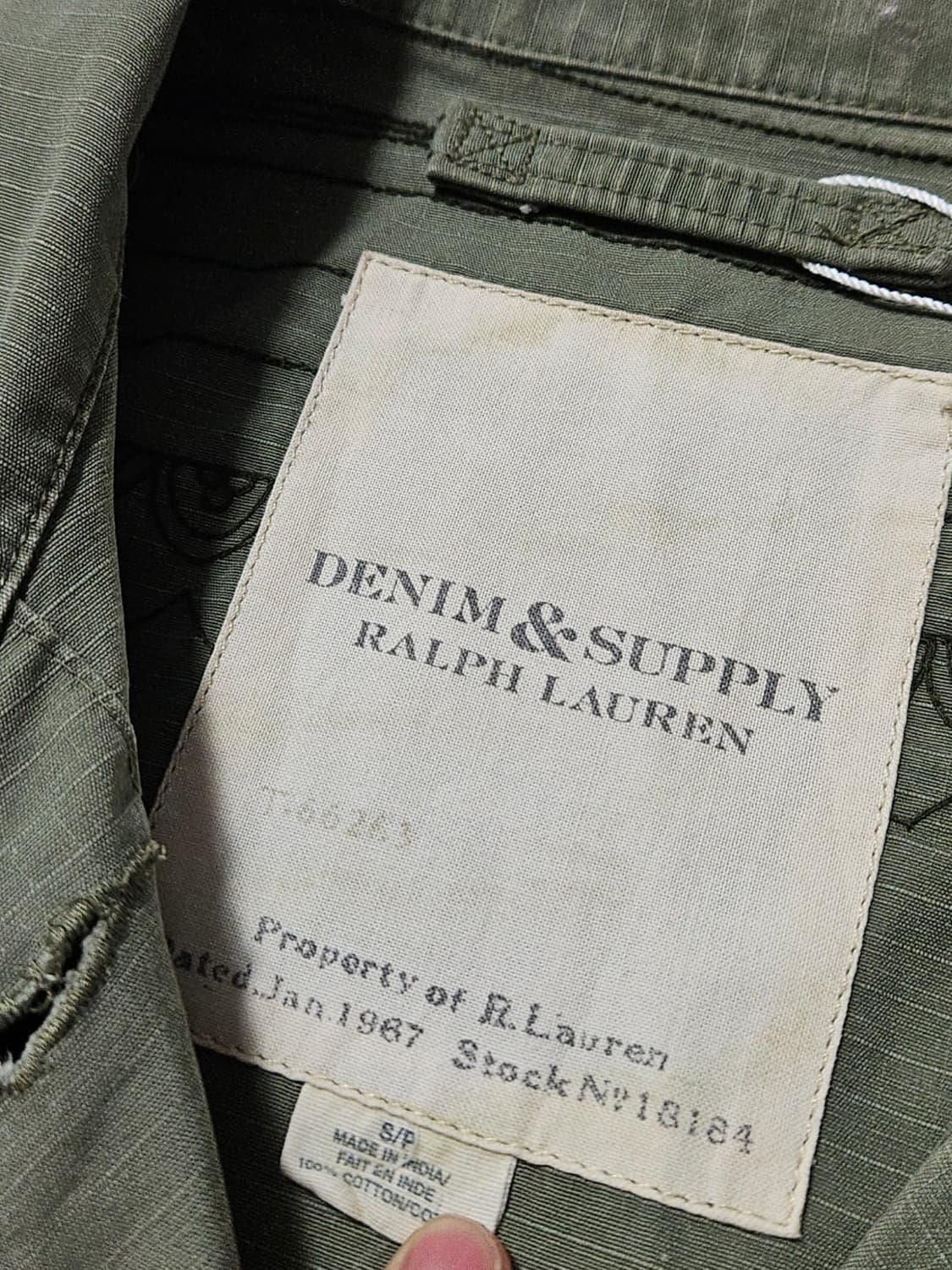 데님앤서플라이 랄프로렌 자수로고 정글 퍼티그 자켓 S 상품이미지6