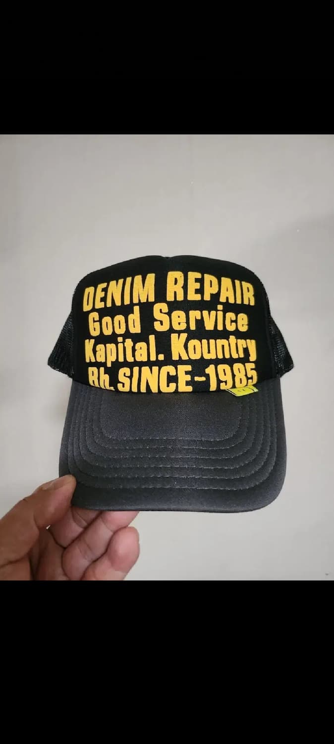 캐피탈 모자 데님리페어 블랙그레이 상품이미지1