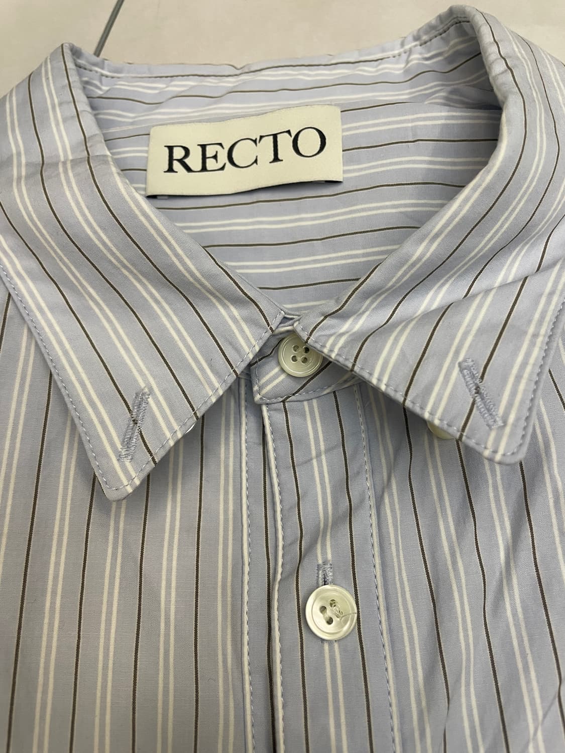 렉토 스트라이프 드로잉 셔츠 24SS 상품이미지6