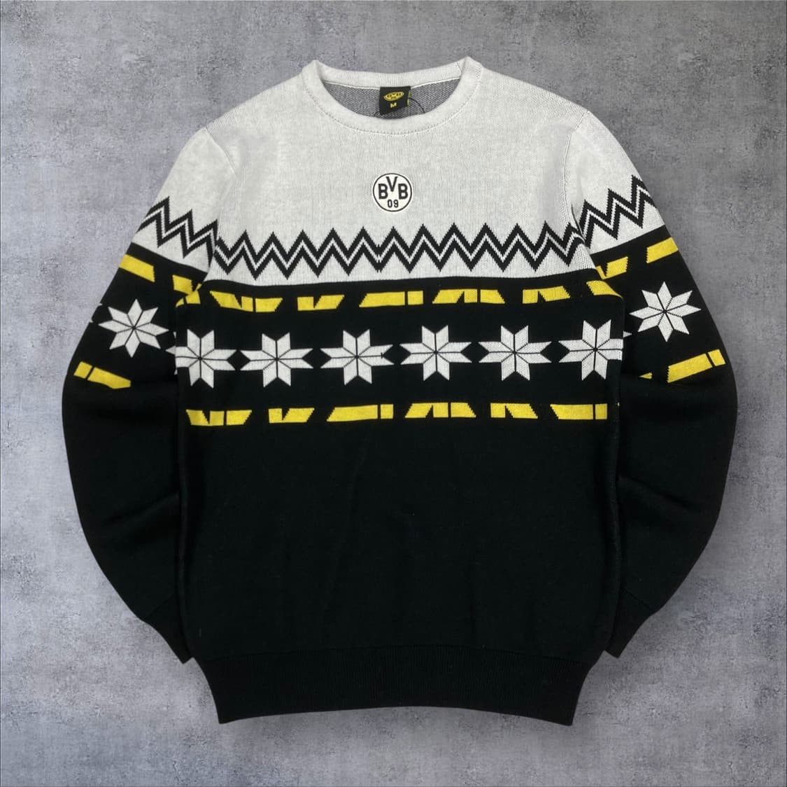 도르트문트 믹스 컬러 패턴 니트 상품이미지1