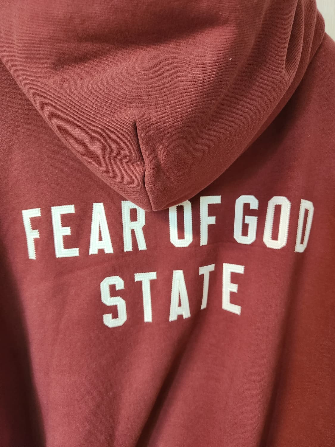 에센셜 피어오브갓 FOG 후드집업 크림슨 풀 집 후드 상품이미지3
