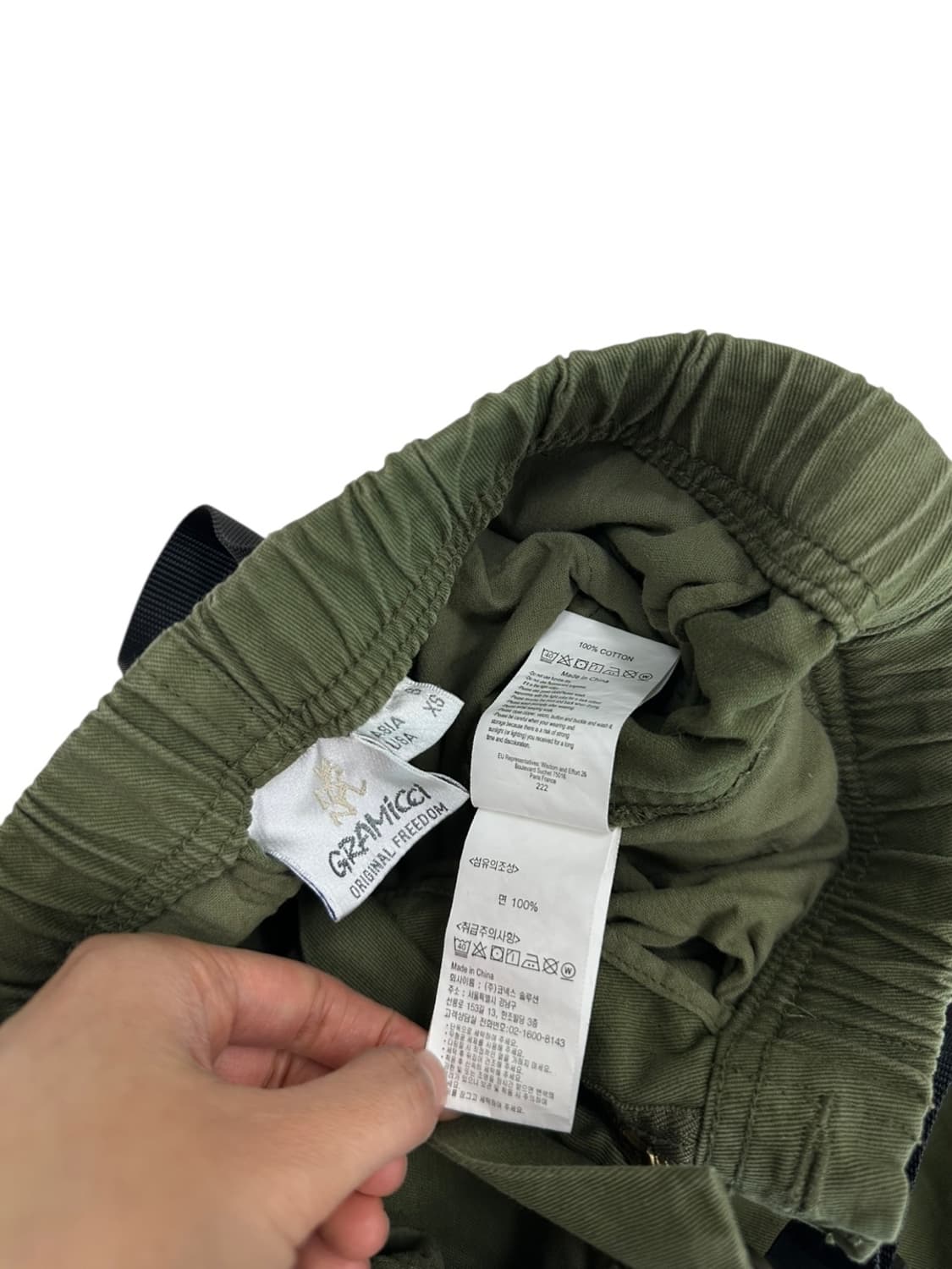 그라미치 허리밴딩 면바지 카키올리브 (S/28~30인치) 상품이미지5