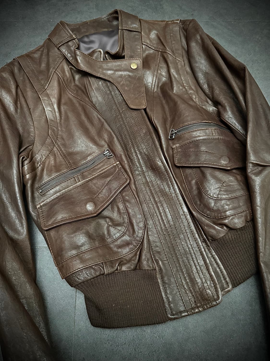 Real leather jacket 상품이미지3